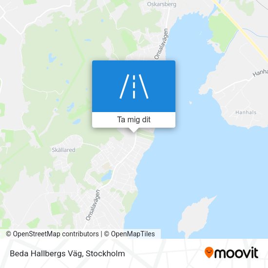 Beda Hallbergs Väg karta