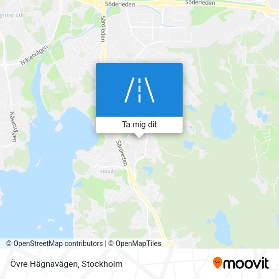 Övre Hägnavägen karta