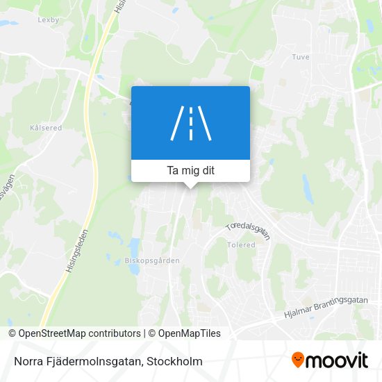 Norra Fjädermolnsgatan karta