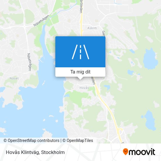Hovås Klintväg karta