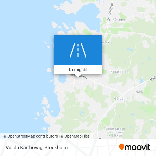 Vallda Kärrboväg karta