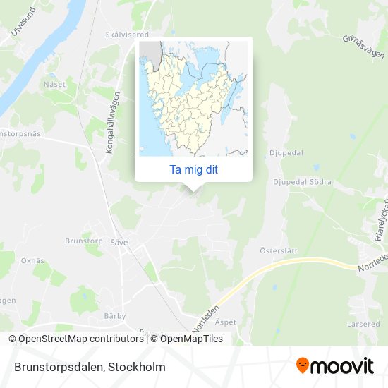 Brunstorpsdalen karta