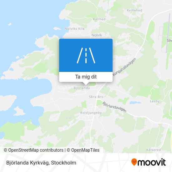 Björlanda Kyrkväg karta