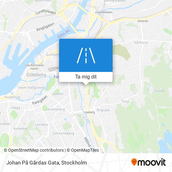 Johan På Gårdas Gata karta