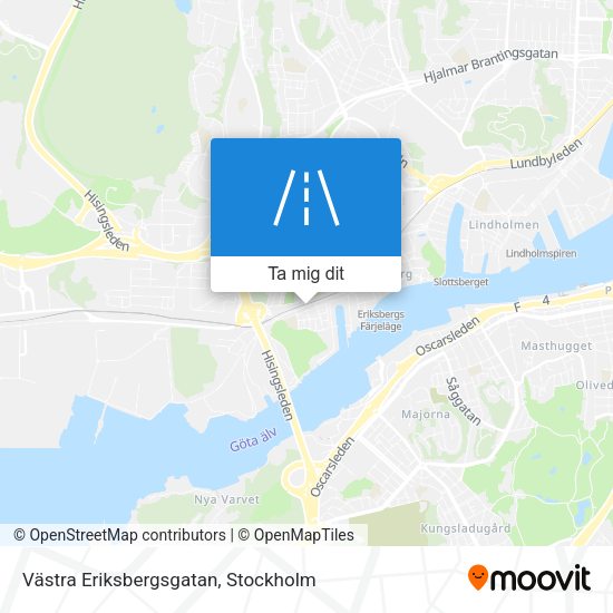 Västra Eriksbergsgatan karta