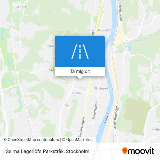 Selma Lagerlöfs Parkstråk karta
