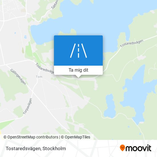 Tostaredsvägen karta