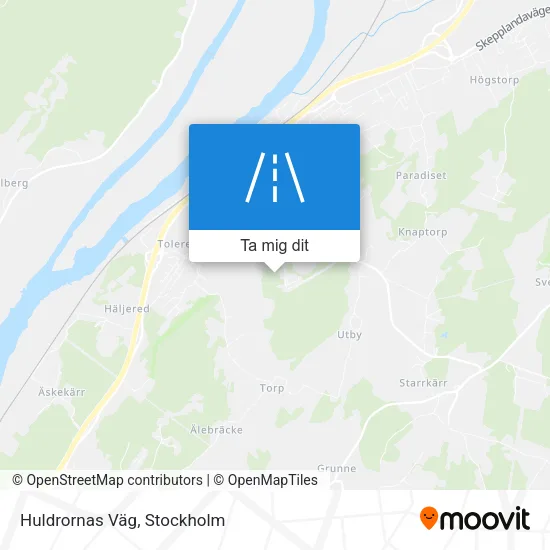 Huldrornas Väg karta