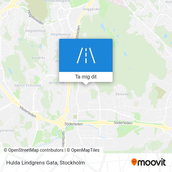 Hulda Lindgrens Gata karta