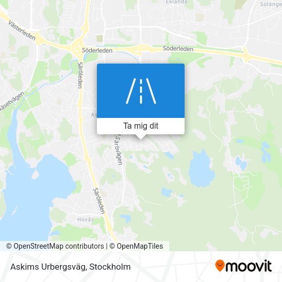 Askims Urbergsväg karta