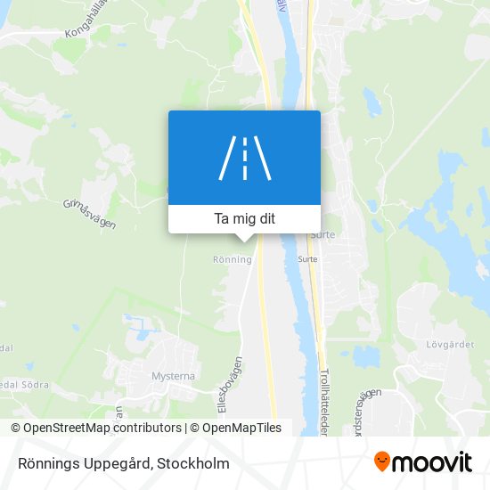 Rönnings Uppegård karta