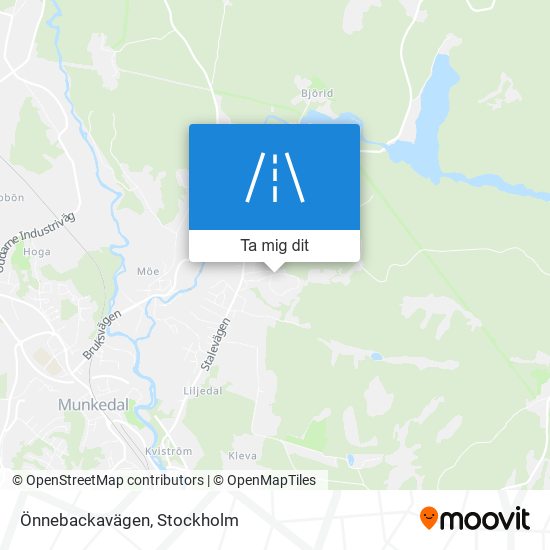 Önnebackavägen karta