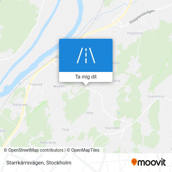 Starrkärrsvägen karta