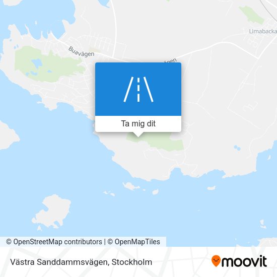 Västra Sanddammsvägen karta