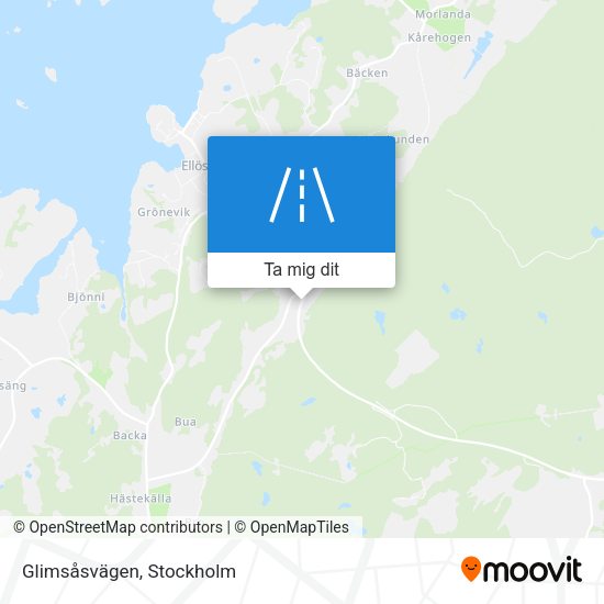 Glimsåsvägen karta