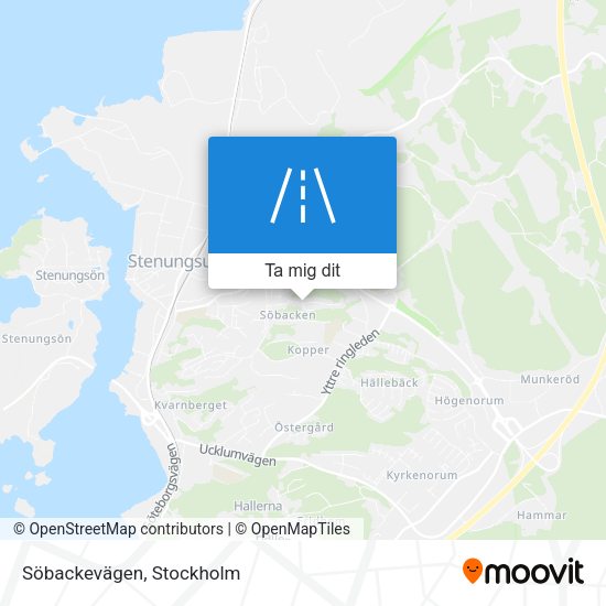 Söbackevägen karta