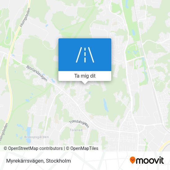 Myrekärrsvägen karta