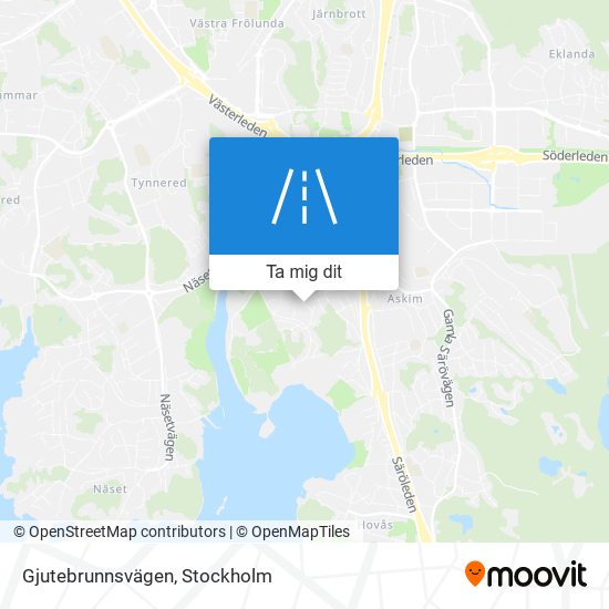 Gjutebrunnsvägen karta