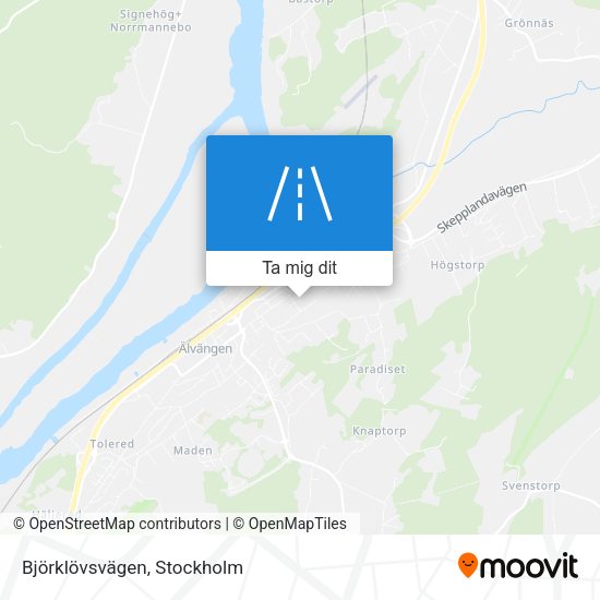 Björklövsvägen karta