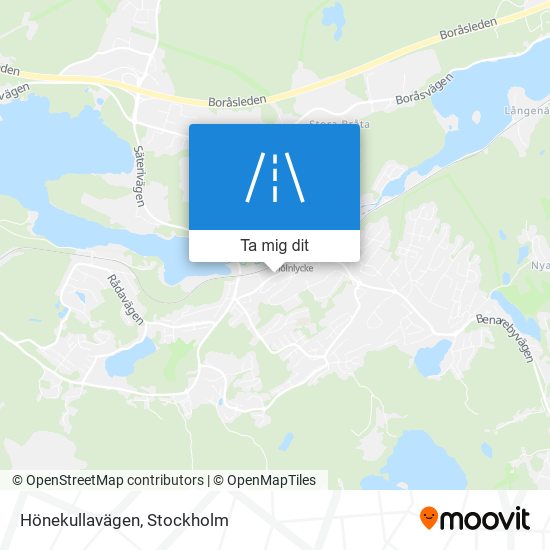 Hönekullavägen karta