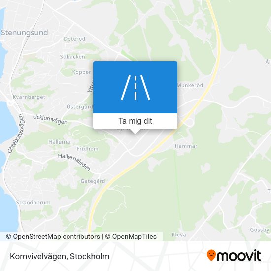 Kornvivelvägen karta