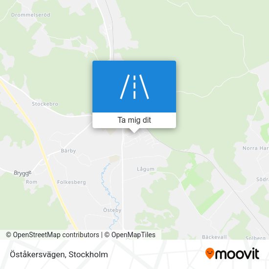 Öståkersvägen karta