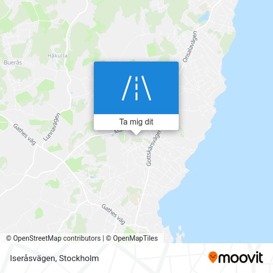 Iseråsvägen karta