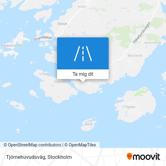 Tjörnehuvudsväg karta