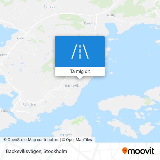 Bäckeviksvägen karta