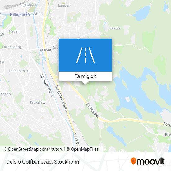 Delsjö Golfbaneväg karta