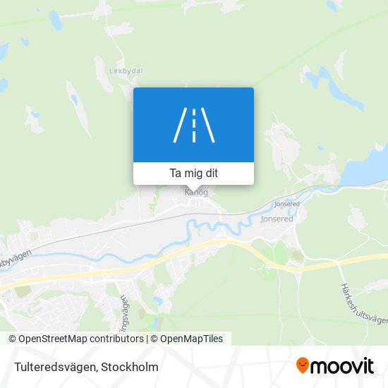 Tulteredsvägen karta