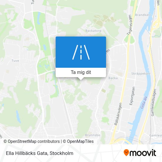 Ella Hillbäcks Gata karta
