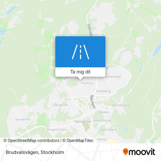 Brudvalsvägen karta