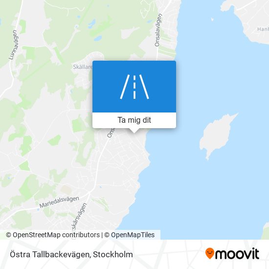 Östra Tallbackevägen karta