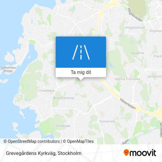 Grevegårdens Kyrkväg karta