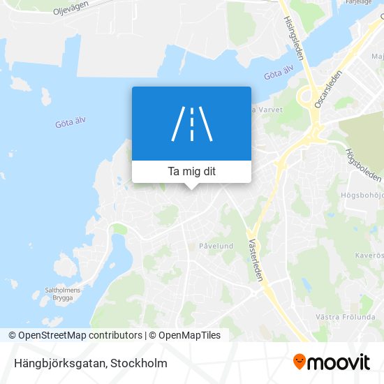 Hängbjörksgatan karta