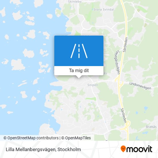 Lilla Mellanbergsvägen karta