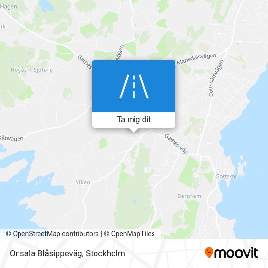 Onsala Blåsippeväg karta
