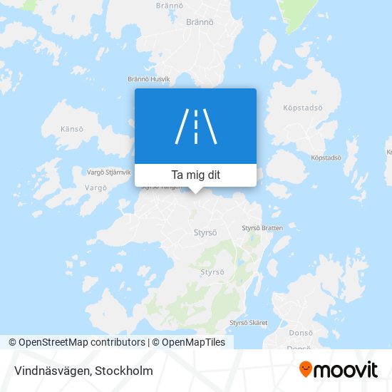 Vindnäsvägen karta