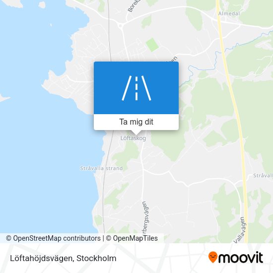 Löftahöjdsvägen karta
