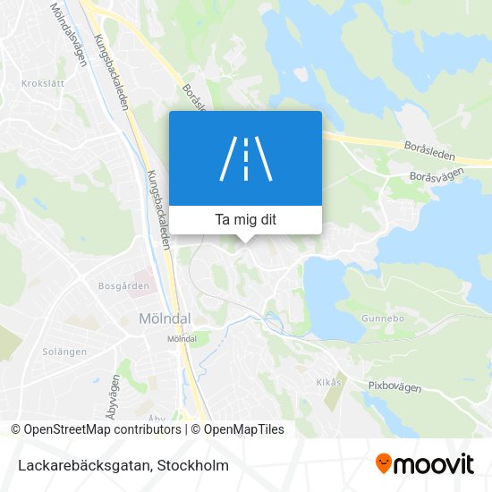 Lackarebäcksgatan karta