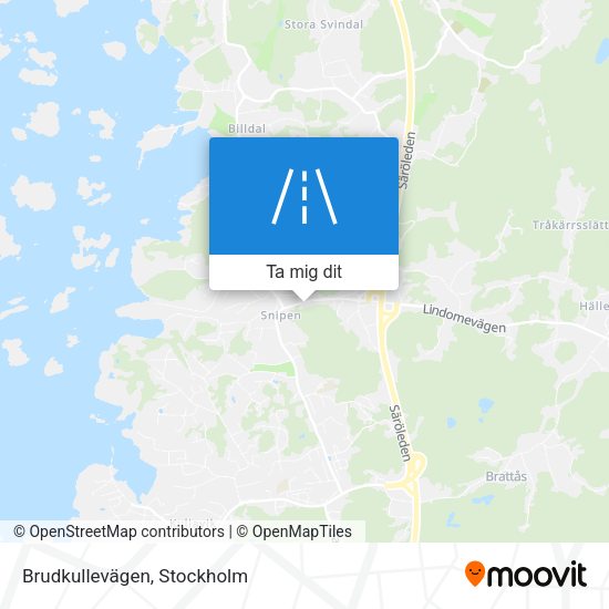 Brudkullevägen karta