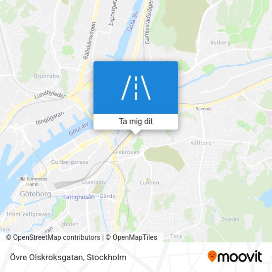 Övre Olskroksgatan karta