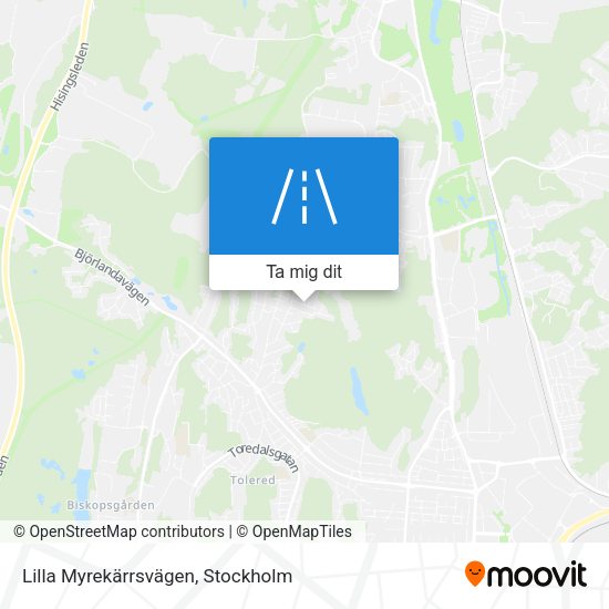 Lilla Myrekärrsvägen karta