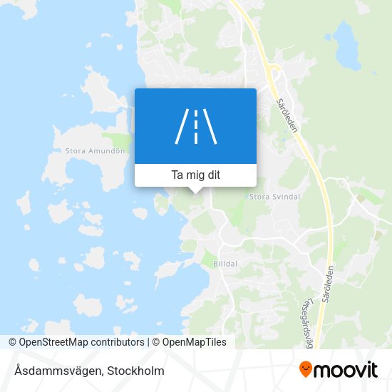 Åsdammsvägen karta