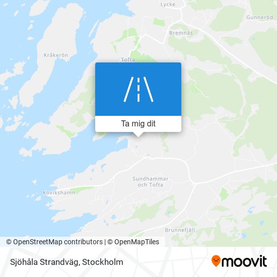 Sjöhåla Strandväg karta