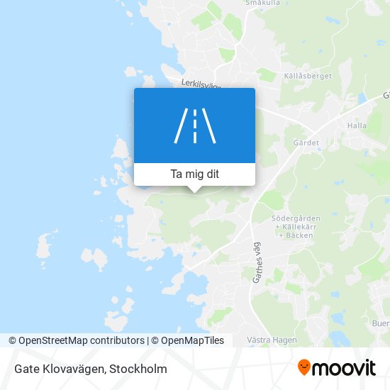 Gate Klovavägen karta