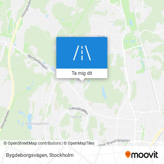 Bygdeborgsvägen karta