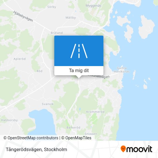 Tångerödsvägen karta