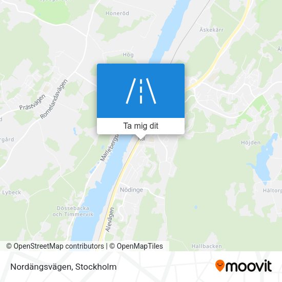 Nordängsvägen karta